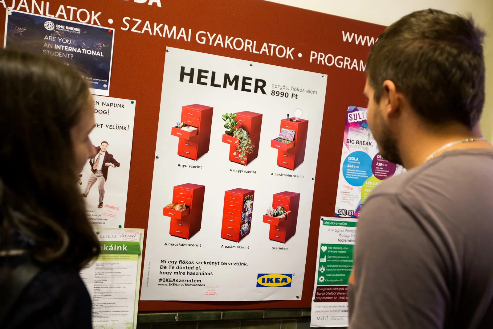 IKEA plakát a POME egyetemi kampányában
