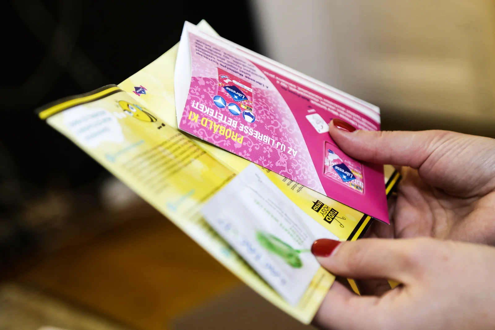 Libresse termékminták az iskolai samplingkampányban